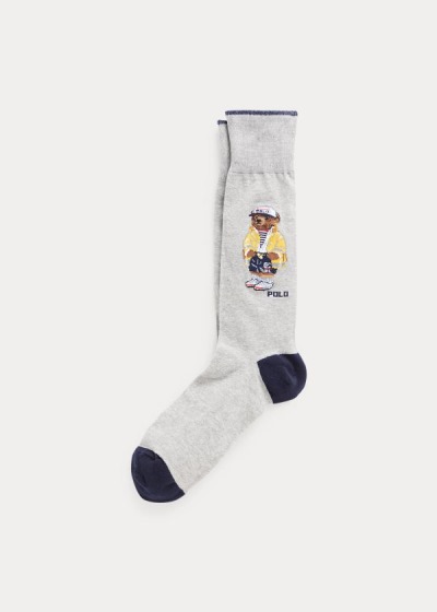 Men's Polo Ralph Lauren Polo Bear & Stripe 2-Pack Socks | 369785ZPQ